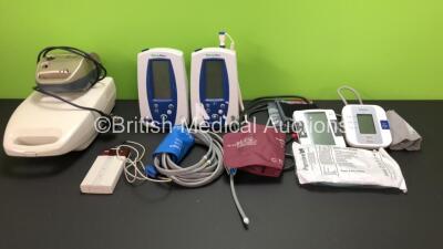 Mixed Lot Including 2 x Welch Allyn Spot Vital Signs Monitors, 2 x Blood Pressure Monitors and 2 x Nebulisers