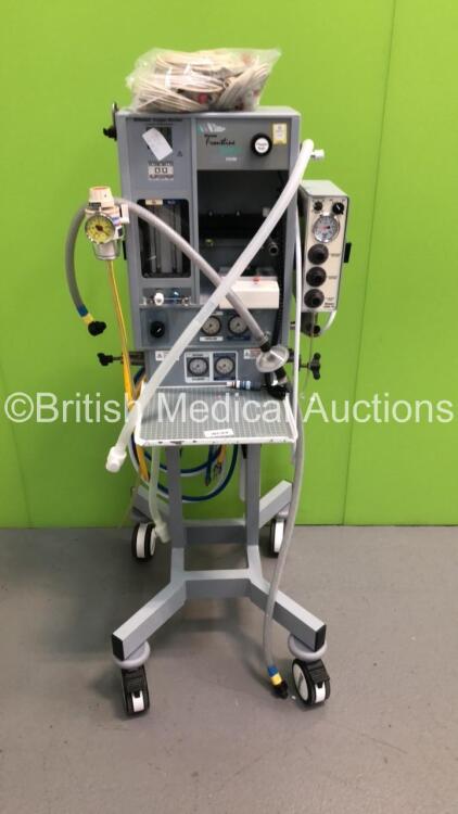 Blease Frontline Genius Induction Anaesthesia Machine Model MUK2SMITA with Blease 2200 MRI Compatible Ventilator,Bellows,Regulator,Job Lot of Monitor Leads and Hoses