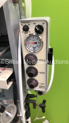 Blease Frontline Genius Induction Anaesthesia Machine Model MUK2SMITA with Blease 2200 MRI Compatible Ventilator,Bellows,Regulator,Job Lot of Monitor Leads and Hoses - 3