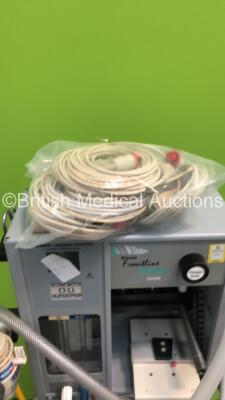 Blease Frontline Genius Induction Anaesthesia Machine Model MUK2SMITA with Blease 2200 MRI Compatible Ventilator,Bellows,Regulator,Job Lot of Monitor Leads and Hoses - 4