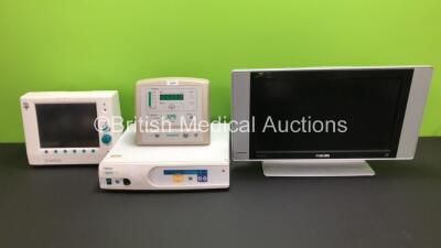 Mixed Lot Including 1 x Xomed XPS Model 2000 Micro Resector, 1 x Mitek VAPR II Electrosurgical Unit, 1 x Deltex CardioQ Unit and 1 x Philips HD Flat TV