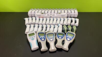Job Lot Including 41 x Welch Allyn Braun ThermoScan Pro 6000 Tympanic Thermometers with 17 x Bases (4 x Missing Battery Covers), 3 x Braun ThermoScan Pro 4000 Tympanic Thermometers and 5 x Welch Allyn SureTemp Plus Thermometers with 1 x Temperature Probe 