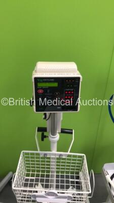 Mixed Lot Including 1 x Anetic Aid APT MK 3 Tourniquet on Stand with Hoses,1 x Criticare Systems Inc 506DXNT Patient Monitor on Stand and 1 x Nellcor Puritan Bennett Patient Monitor on Stand (Both Power Up) - 3