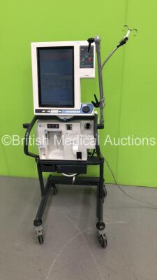 Nellcor Puritan Bennett 840 Ventilator System Software Version 4-070000-85-AB Running Hours 34058 on Stand with Hoses (Powers Up)