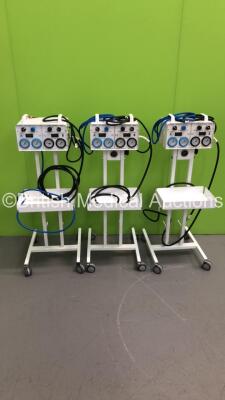 3 x Anetic Aid Ltd APT MK 3 Tourniquets on Stands with Hoses * SN AA7515 / AA7701 / AA7476 *