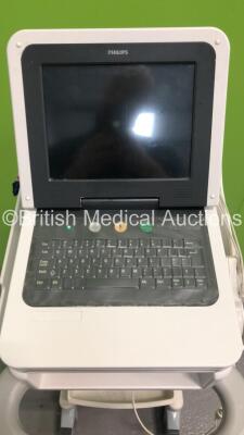 Philips ECG Machine Ref 860310 on Stand with 1 x 10-Lead ECG Lead (Draws Power-Blank Screen) - 2