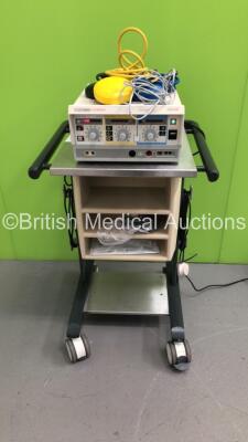 Eschmann TD411RS Minimal Invasive Surgery Unit on Eschmann ST80 Trolley with 3 x Footswitches and Electrode (Powers Up) * Mfd 2008 *