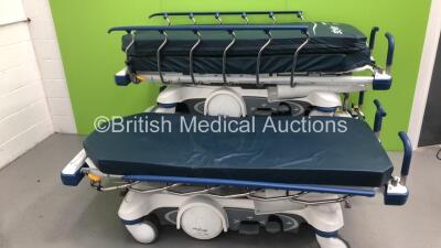 3 x Stryker Hydraulic Patient Trolleys with Mattresses (Hydraulics Tested Working)