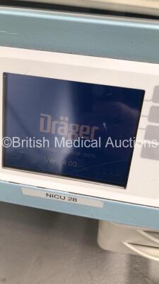 Drager Isolette 8000 Infant Incubator Version 4.00 with Mattress (Powers Up) - 2