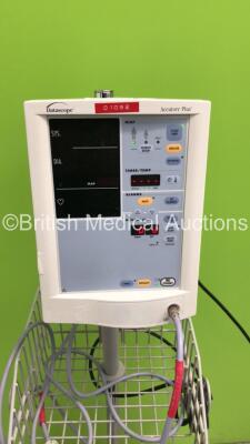 Datascope Accutorr Plus Vital Signs Monitor on Stand with BP Hose (Powers Up)