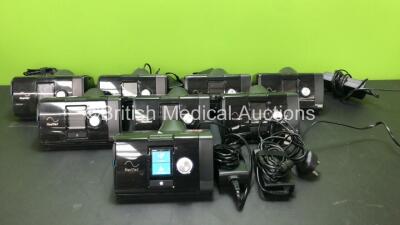 8 x ResMed AirSense 10 CPAP Units with 6 x Power Supplies (All Power Up) *SN 23193429443 - 23202257294 - 23172664614 - 23202257104 - 23193554071 - 23193088802 - 23202257335 - 23182702876*