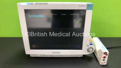 Philips IntelliVue MP70 Neonatal Touch Screen Monitor *Mfd 2004* SW Rev J.10.52 (Powers Up with Some Casing Damage- See Photos) with 1 x Philips M3001A Module *Mfd 2005*