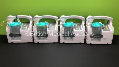 4 x Oxylitre PSP002 Petite Elite Portable Suction Units with 4 x Serres Cups and Lids (All Power Up) *10989045 - 11042007 - 10989044 - 10989043*