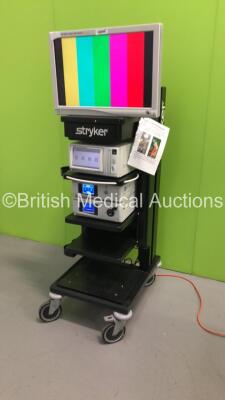 Stryker Stack System Including Stryker Vision Elect HDTV Surgical Viewing Monitor,Stryker SDC Ultra HD Information Management System,Stryker 1288 HD High Definition Camera Control Unit,Stryker 1288 HD Camera Head and Stryker L9000 LED Light Source Unit (P - 5