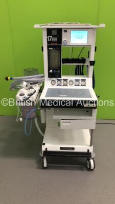 Blease Frontline Plus 560 Anaesthesia Machine with 900 Series Anaesthesia Ventilator Model 990 Front Panel Software V700900 10.07 Control Board Software V700900 9.62,Absorber,Bellows,Oxygen Mixer and Hoses (Powers Up) * SN 1840302 *