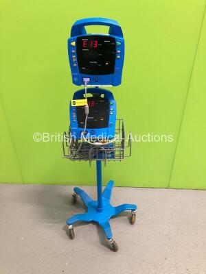 2 x GE Dinamap ProCare Patient Monitors on 1 x Stand (Both Power Up with E13 Error)