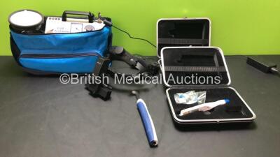 Mixed Lot Including 1 x Flaem Port A Suction Unit with 1 x Cup and 1 x AC Power Supply (Powers Up) 1 x Keeler Vantage Indirect Ophthalmoscope with 1 x Battery Pack (Powers Up) 2 x TONO-PEN XL Applanation Tonometers (1 Powers Up and 1 No Power) 1 x 3M ESPE