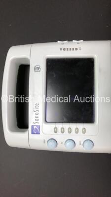 SonoSite 180 Ultrasound System *Mfd 2000* (Untested due to No Power Supply) with 1 x L38 10-5 MHz Transducer - Probe *Mfd 2005* (Damage to Probe Head - See Photo) - 2