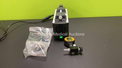 Millipore Millivac Maxi Vacuum Pump with Keller LEO2 Digital Manometer (Powers Up in Excellent Condition)