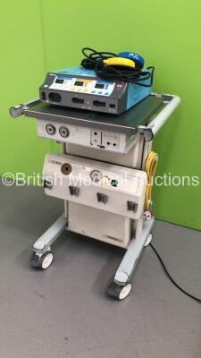Valleylab Force FX-8CS Electrosurgical / Diathermy Unit on with Footswitches on Eschmann Trolley (Powers Up) *S/N SF8J03282A *Mfd 10/2008* - 4