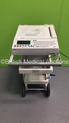 Philips PageWriter 200 ECG Machine on Stand with 10 Lead ECG Leads (Powers Up) *S/N US00701545*