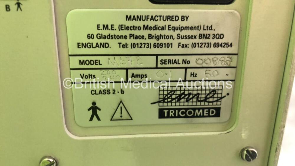 EME Tricomed Infant Flow NCPAP Driver on Stand with Fisher and Paykel  MR850AEK Humidifier (Powers Up)