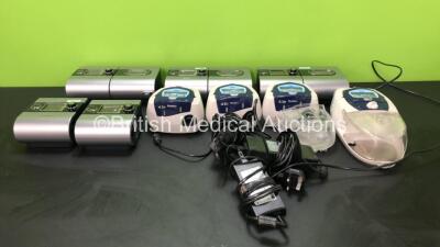 Job Lot of CPAP Units Including 4 x ResMed Escape S9 CPAP Units, 1 x ResMed AutoSet S9 CPAP Unit with 2 x ResMed H5i Humidifier Units and 3 x AC Power Supplies (All Power Up) 2 x ResMed Escape CPAP Units and 2 x ResMed Escape II CPAP Units with 1 x ResMed