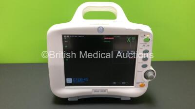 GE Dash 3000 Patient Monitor with BP1,BP2,SpO2,Temp/CO,NBP and ECG Options (Powers Up)