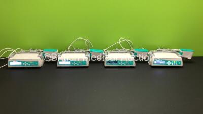 Job Lot of 4 x B.Braun Infusomat Space Infusion Pumps with 4 x Power Supplies and Brackets (All Power Up)