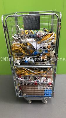 Large Cage of Mixed Regulators and Hoses (Cage Not Included)