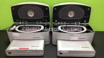 2 x Siemens Unity 2 Audiometers with 2 x Siemens Unity 2 Docking Stations *Mfd 2007*(All Power Up)