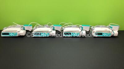 Job Lot of 4 x B.Braun Perfusor Space Syringe Pumps with 4 x Power Supplies and Brackets (All Power Up)