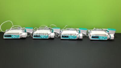 Job Lot of 4 x B.Braun Perfusor Space Syringe Pumps with 4 x Power Supplies and Brackets (All Power Up)