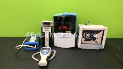 Mixed Lot Including 1 x TE Battery Charger (Powers Up) 1 x Welch Allyn Suretemp Plus Thermometer (No Power) 1 x Arjohuntleigh KKA110C Battery, 1 x Vapotherm Precision Flow Unit (Powers Up) 1 x Datascope Trio Patient Monitor Including ECG,SpO2, T1, NIBP a