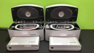 2 x Siemens Unity 2 Audiometers with 2 x Siemens Unity 2 Docking Stations *Mfd 2007*(All Power Up)