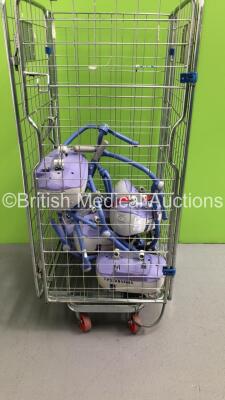 6 x Arjo Maxi Sky 600 Electric Patient Hoist Motors with 3 x Hoist Attachments (Cage Not Included)