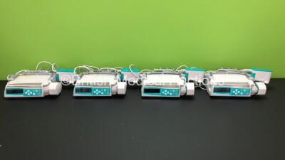 Job Lot of 4 x B.Braun Perfusor Space Syringe Pumps with 4 x Power Supplies and Brackets (All Power Up)