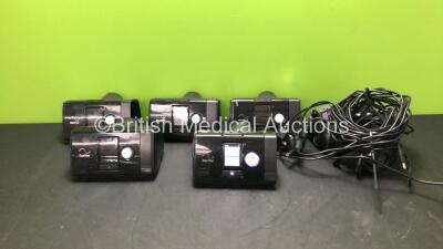 5 x ResMed Airsense 10 CPAP Units with 5 x AC Power Supplies (All Power Up) *SN 23191071734 - 22151244613 - 22151281934 - 23162064975 - 23181961787*