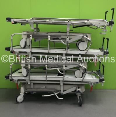 3 x Huntleigh Lifeguard Patient Trolleys