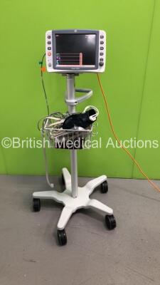 GE Dash 2500 Patient Monitor on Stand with SpO2,ECG and NIBP Options,1 x BP Hose,1 x BP Cuff,1 x SpO2 Finger Sensor and 1 x 3-Lead ECG Lead (Powers Up) * SN SCG13377052WA * * Mfd 2013 *