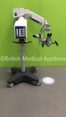 Zeiss OPMI VARIO Dual Operated Surgical Microscope with 2 x Zeiss F170 Binoculars and 4 x 12,5x Eyepieces on Zeiss S8 Stand (Powers Up with Good Bulb - Damage to Light Source Cable - See Pictures)