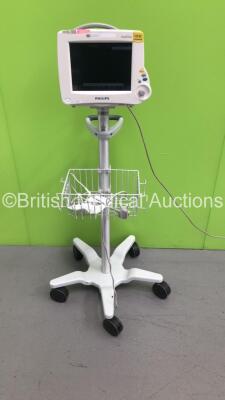 Philips IntelliVue MP30 Anaesthesia Patient Monitor on Stand (Powers Up)