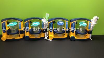 4 x LSU Laerdal Suction Units with 4 x Cups and 4 x Lids (All Power Up) *78051070064 - 78051070041 - 78261752720 - 78290962045*