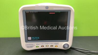 GE Dash 4000 Patient Monitor Including ECG, NBP, CO2, SpO2, Temp/CO, BP1 and BP2 Options with 2 x Model SM 201-6 Batteries (Powers Up)