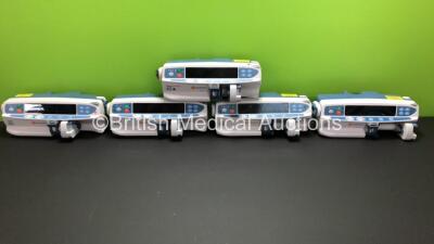 5 x CareFusion Alaris CC Syringe Pumps, 1 with Guardrails (All Draw Power) *135062830 - 800300647 - 800300649 - 800316315 - 800310332*