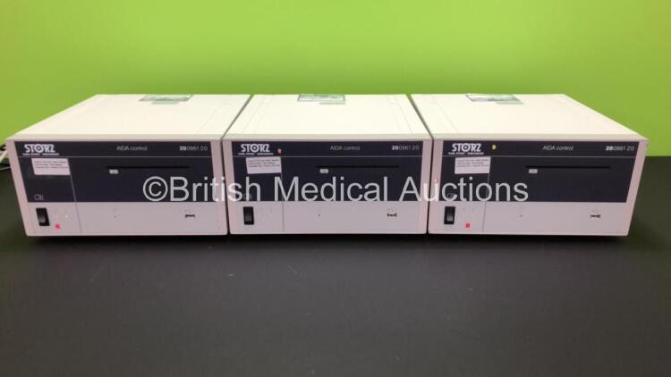 3 x Karl Storz 200961 20 AIDA Control Units (All Power Up - Hard Drive Removed) *KSA22623 - KSA22626 - KSA22642*