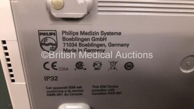 2 x Philips IntelliVue X2 Handheld Patient Monitors S/W Rev K.21.42 / K.21.42 with Press/Temp, NBP, SpO2 and ECG/Resp Options with 2 x Batteries (Both Power Up) *Mfd 2011 - 2011* *SN-DE03776851 - DE03776835* - 5