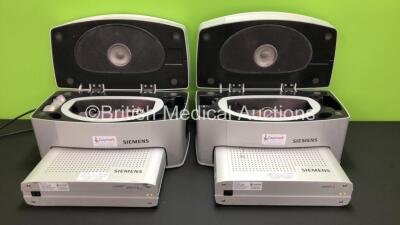 2 x Siemens Unity 2 Audiometers with 2 x Siemens Unity 2 Docking Stations *Mfd 2007*(All Power Up)