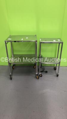 2 x Stainless Steel Trolleys