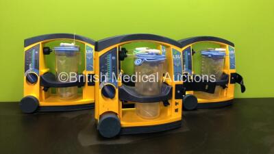 4 x LSU Laerdal Suction Units with 4 x Cups and 4 x Lids (All Power Up) *SN 78090957284 -78151184256 - 78071070402 - 78330850634*